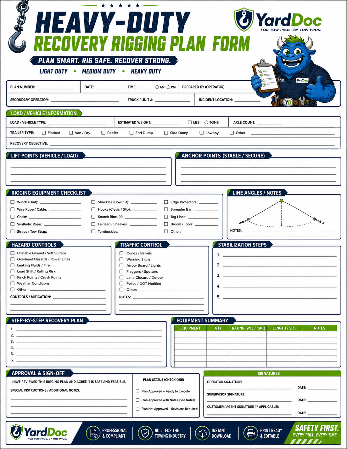 Tow Boss Forms Pack - YardDoc