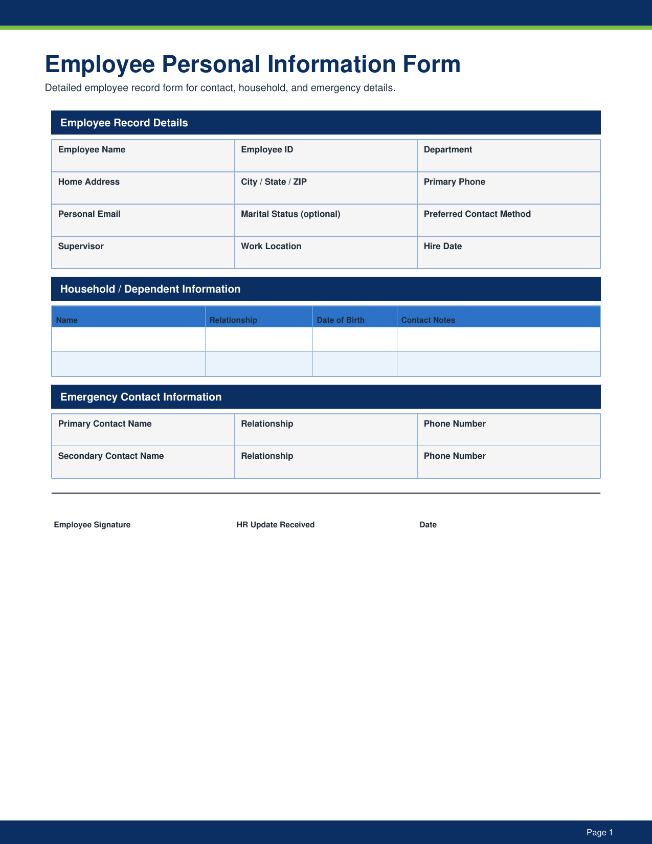 HR - 50 Essential Forms Pack pdf Download - YardDoc