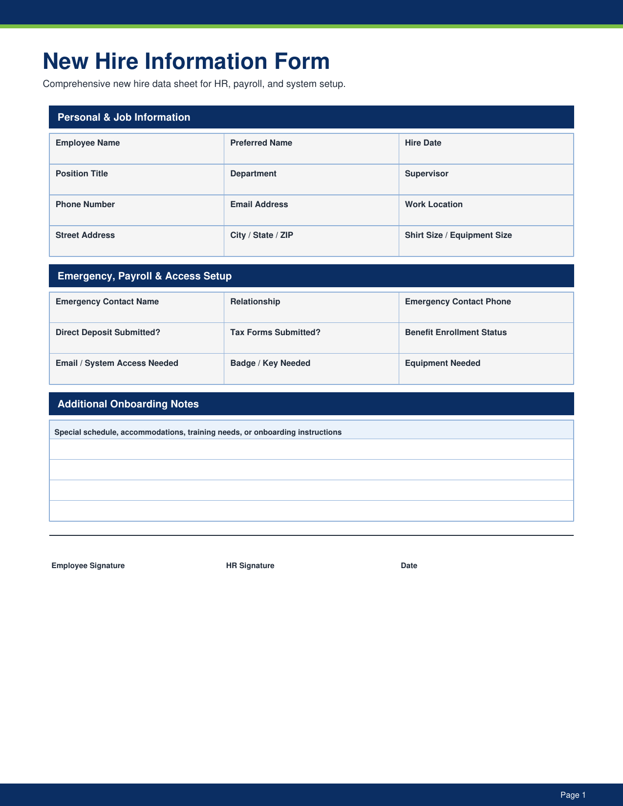 HR - 50 Essential Forms Pack pdf Download - YardDoc
