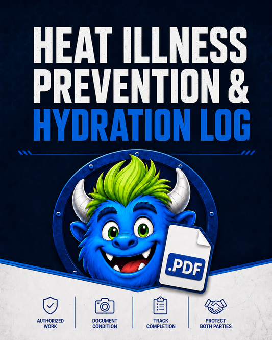 Heat Illness Prevention & Hydration Log - YardDoc