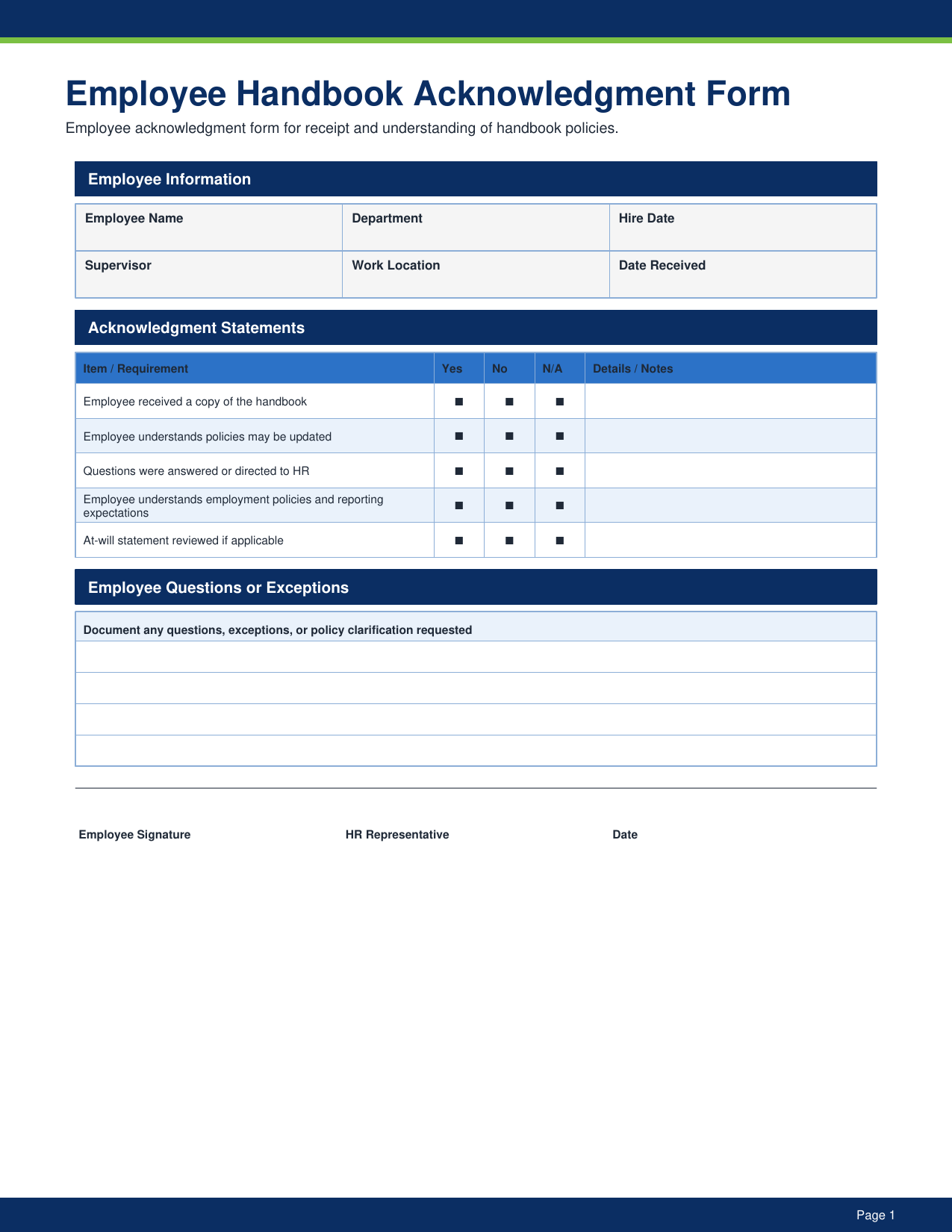 HR - 50 Essential Forms Pack pdf Download - YardDoc