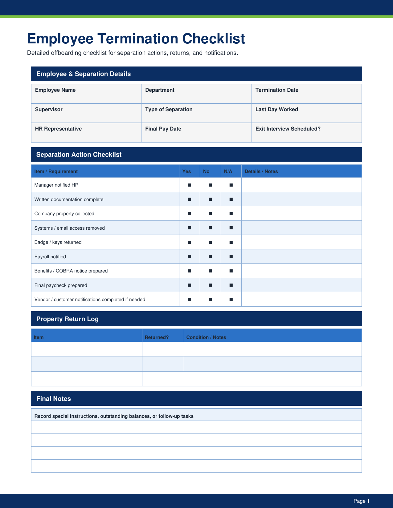 HR - 50 Essential Forms Pack pdf Download - YardDoc