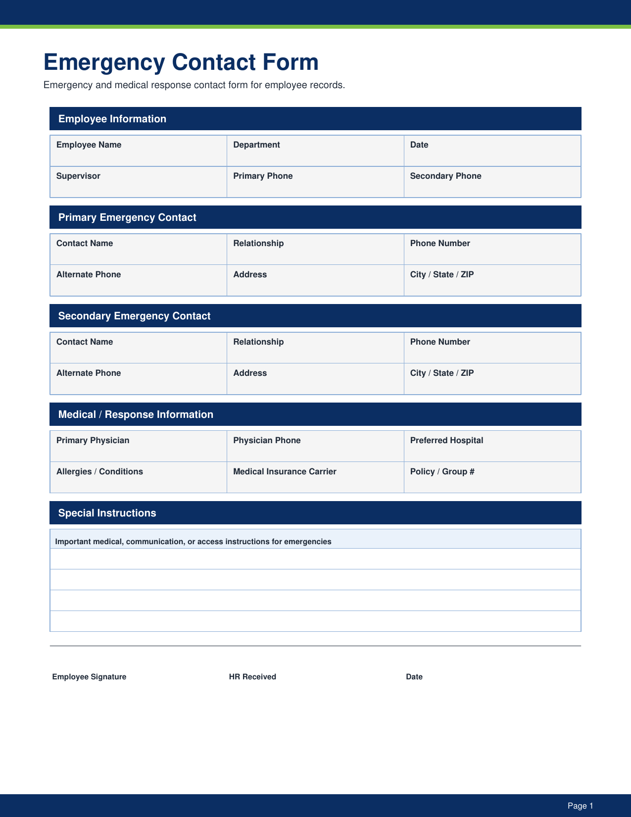 HR - 50 Essential Forms Pack pdf Download - YardDoc