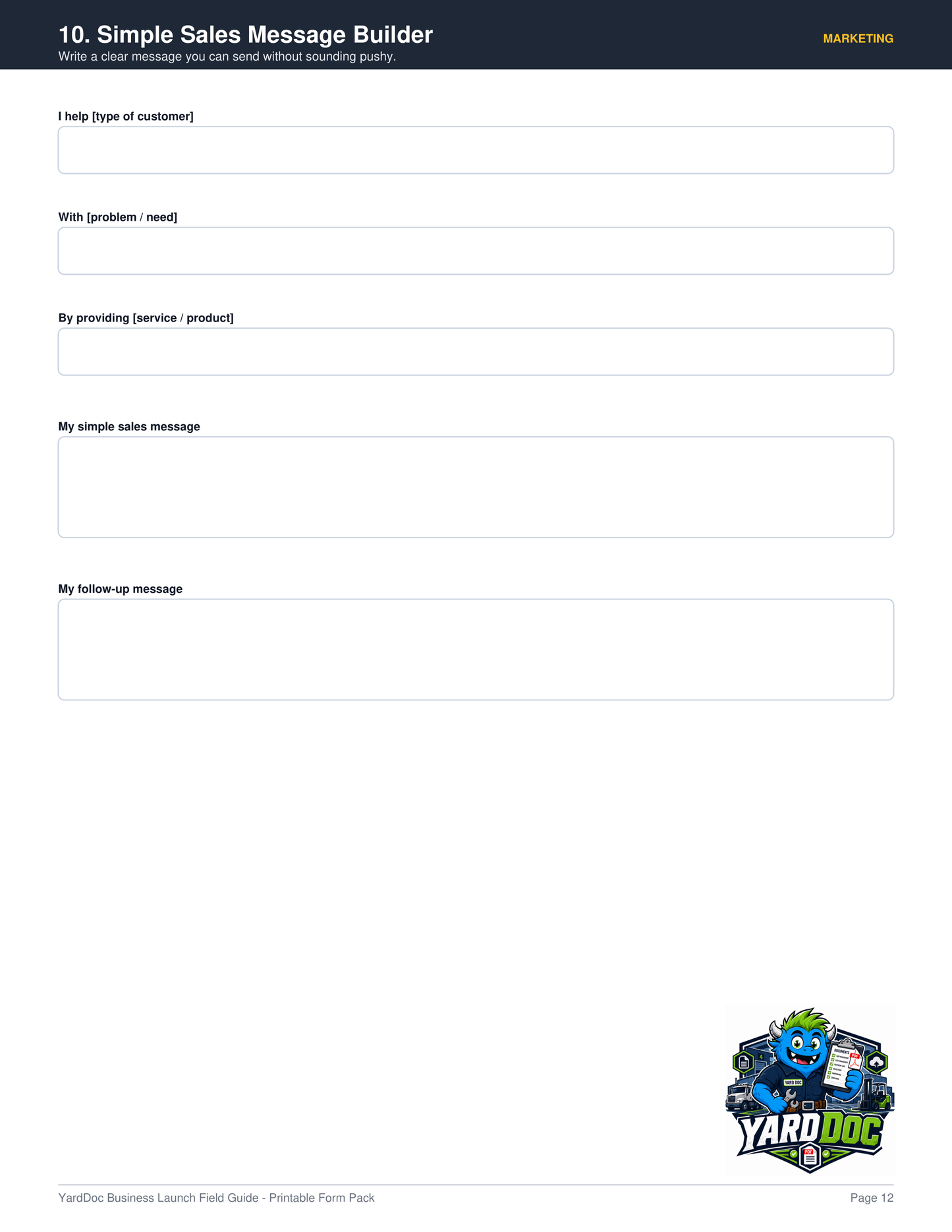 Business Launch Guide - YardDoc