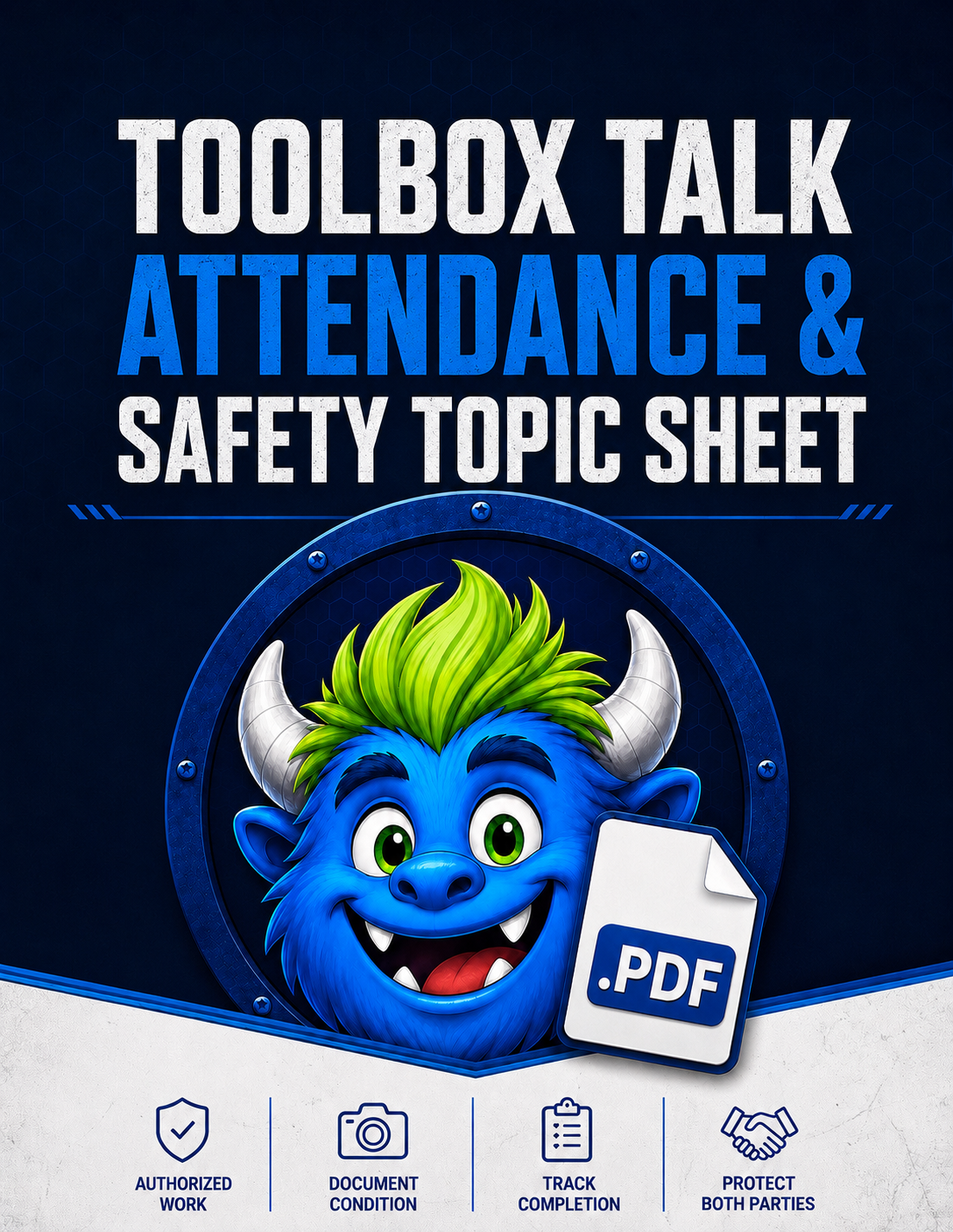 Toolbox Talk Attendance & Safety Topic Sheet - YardDoc
