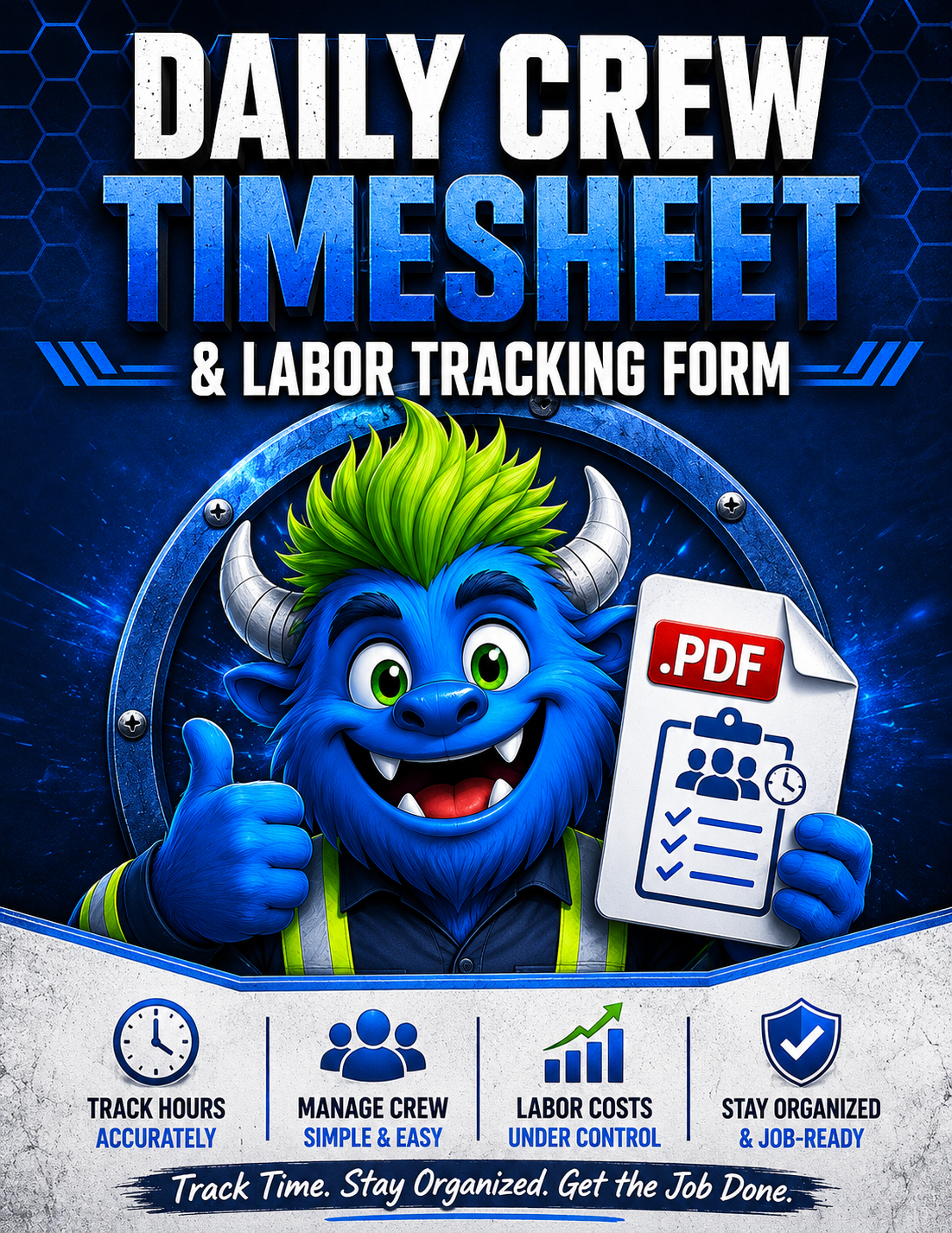 Daily Crew Timesheet & Labor Tracking Form - YardDoc